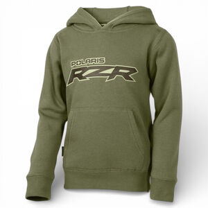 Polaris RZR Youth Hoodie ATV UTV Logo Pullover Olive Green Sweatshirt NWT